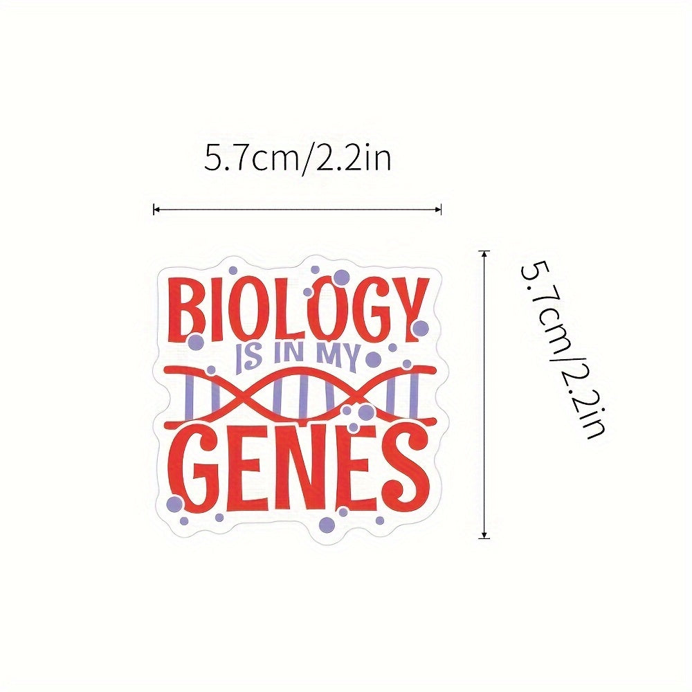 60pcs Biology Vinyl Waterproof Stickers Scrapbook Journal Laptop Bumper