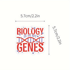 60pcs Biology Vinyl Waterproof Stickers Scrapbook Journal Laptop Bumper