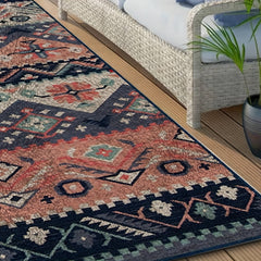 Vintage Moroccan Area Rugs For Living Room Boho Distressed Non-slip TPR Base
