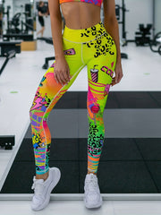 Leopard Print High Waist Yoga Leggings for Women Butt Lifting Stretch Fabric