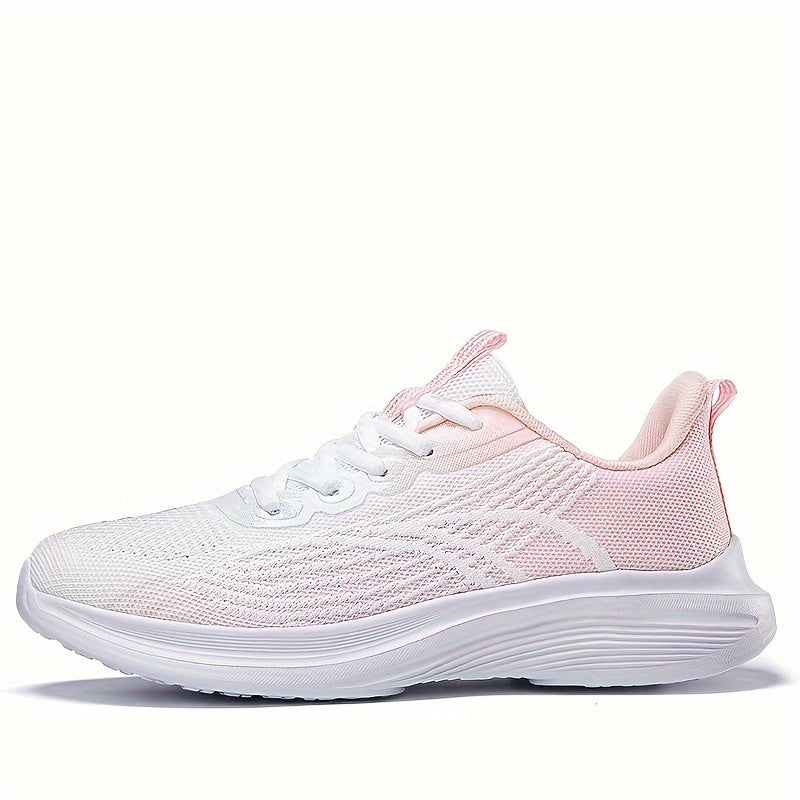 Women's Lace Up Sporty Running Shoes Breathable Mesh Sneakers