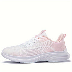 Women's Lace Up Sporty Running Shoes Breathable Mesh Sneakers