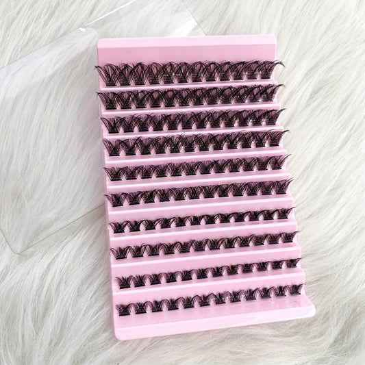 120pcs 8-16mm D Curl Cluster Lashes Individual Lashes Soft & Natural False Eyela