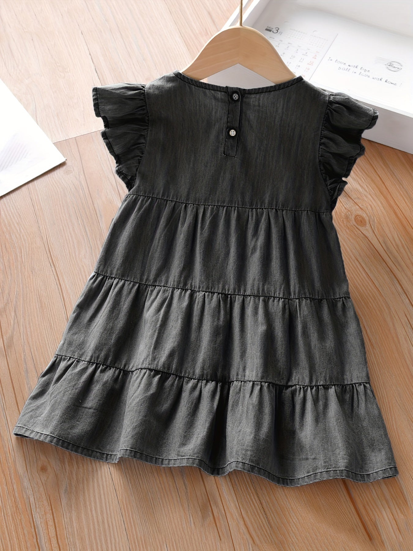 Girls Ruffled Summer Dress Sleeveless Kids Clothes