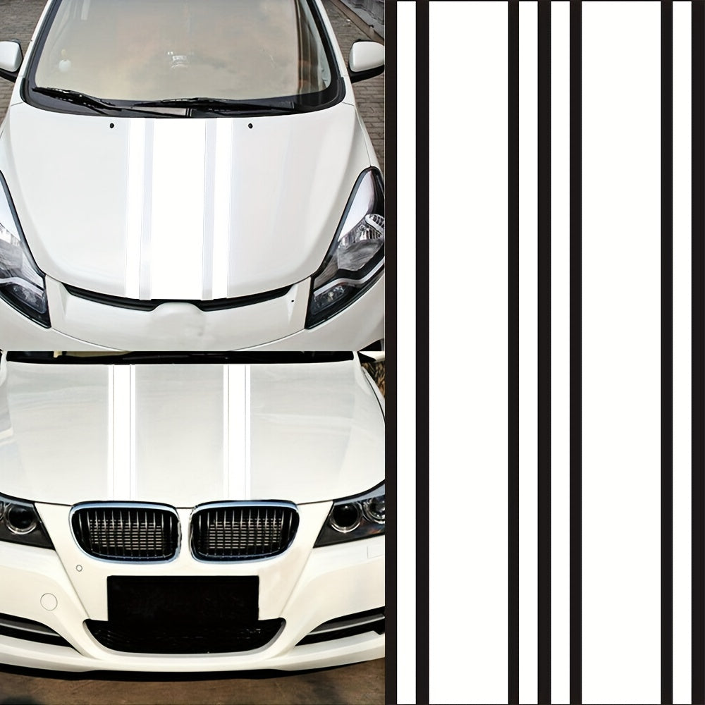 Car Hood Stripe Vinyl Body Sticker Decal 2pcs 183X8CM