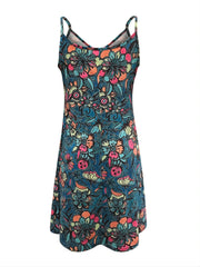 Floral Print Cami Dress Sleeveless Casual Dress for Summer & Spring