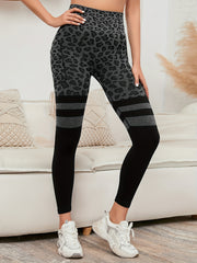 Leopard Print Seamless Yoga Pants High Stretch Leggings Women's Activewear