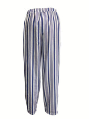 Striped Gym Fitness Pants Women's Athleisure