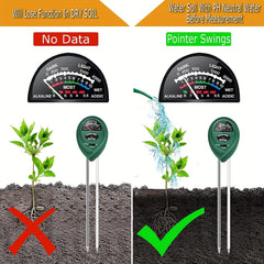 3-in-1 Soil PH Meter Moisture Light pH Tester Gardening Tool Kits For Plant Care