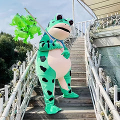 Halloween Frog Doll Inflatable Adult Costume Chinese Street Network Red Frog Man