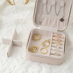 Portable Rectangular Storage Box for Stud Earrings Ring