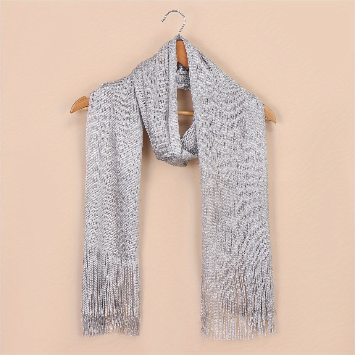 Elastic Fringed Shawls And Wraps For Evening Wear