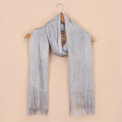 Elastic Fringed Shawls And Wraps For Evening Wear