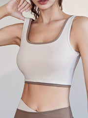 Stretchy U Neck Sleeveless Yoga Tank Top