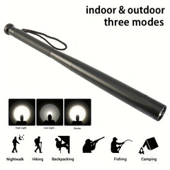 High Hardness Metal Baseball Stick Flashlight with 3-Speed Adjustment