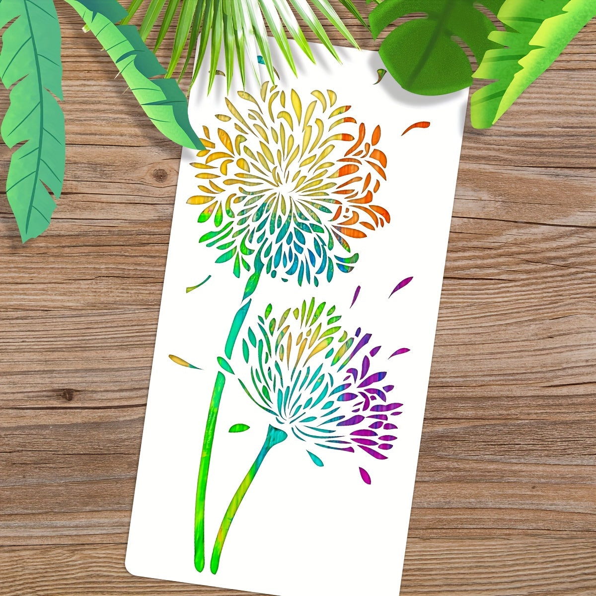 Dandelion DIY Layering Stencils Wall Painting Scrapbook Coloring Template