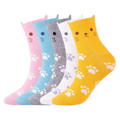 2 Pairs Girls Kids Breathable Crew Socks for Spring Summer
