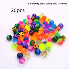 20pcs Solid Rubber Elastic Ball For Outdoor Game
