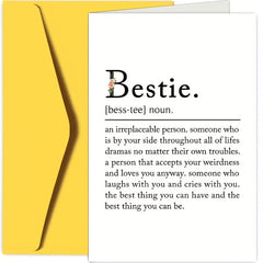 Funny Birthday Card Bestie Sister Friendship Women Lady Bestie Greeting
