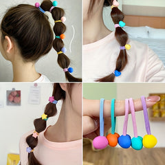 10pcs Mixed Hair Ties Elastic Bands