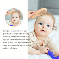 Baby Soft Comb Wooden Hair Brush Head Massage Comb