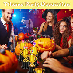 6pcs Mini Trophy Golden Plastic Trophy For Party Prizes