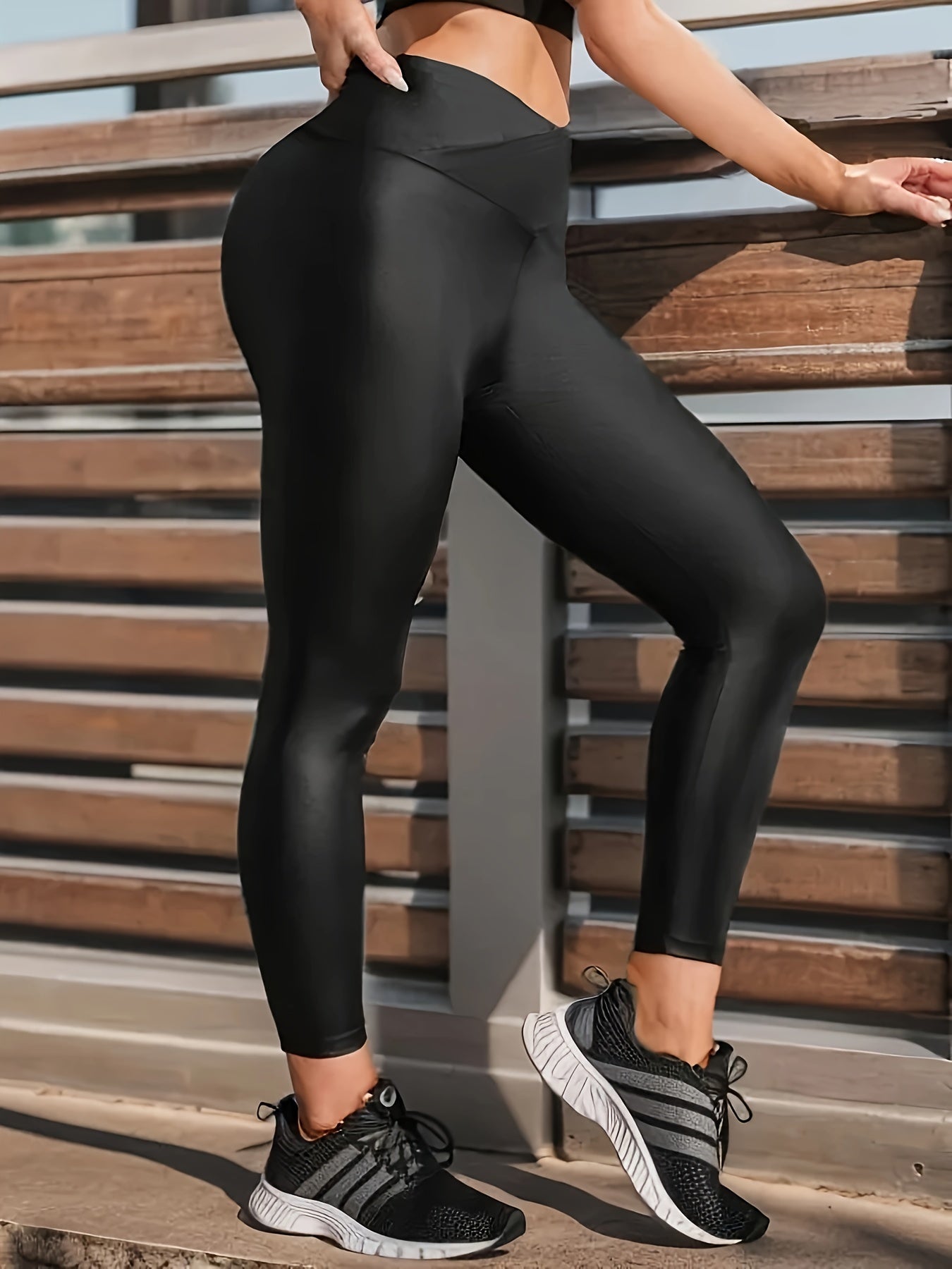 Seamless Yoga Pants Cross Waist Fitness Leggings