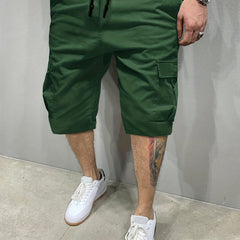 Men's Breathable Cargo Short Pants with Flap Pocket for Hiking Fishing