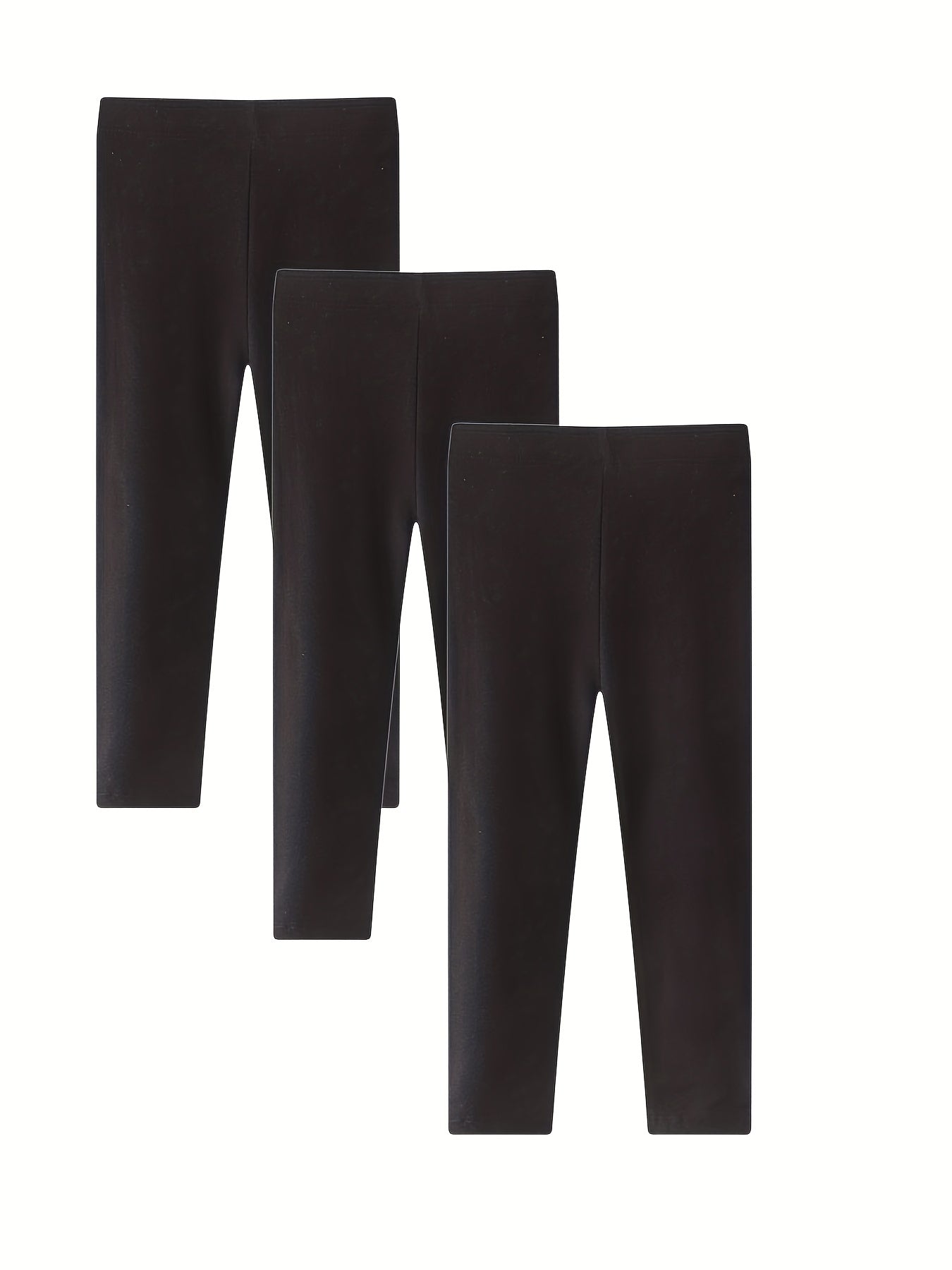 3pcs Toddler Girls Leggings Casual Cotton Elastic Waist Pants
