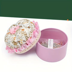 Garden Style Needle Plug Storage Box DIY Sewing Tool Pincushion Set