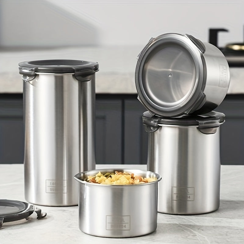 3pcs Stainless Steel Sealed Storage Tank Halloween Candy Can Biscuit Can