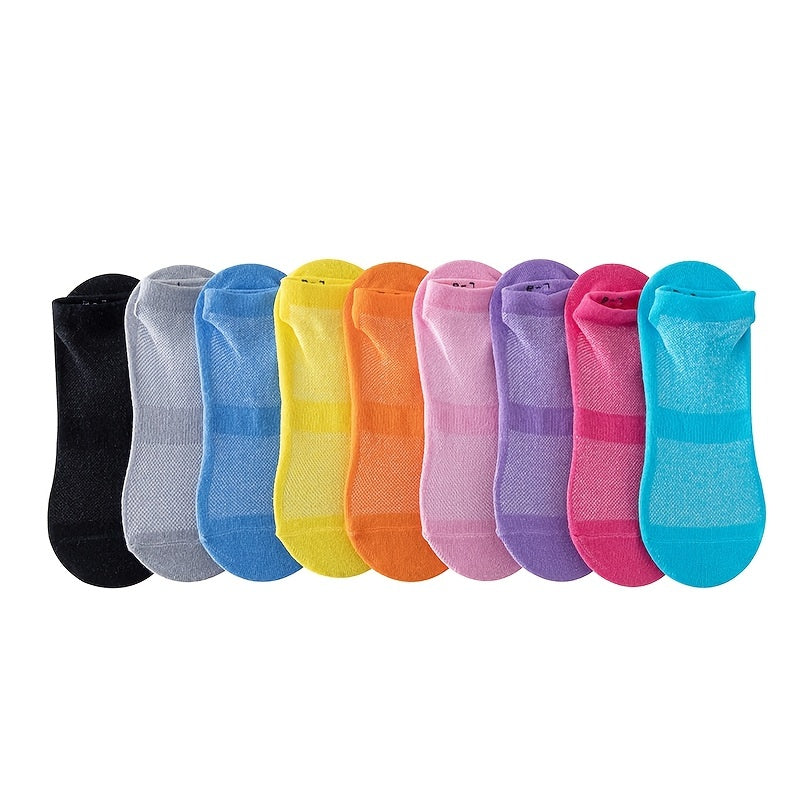 Non Slip Yoga Socks with Grip - Low Cut Breathable Pilates Barre Socks