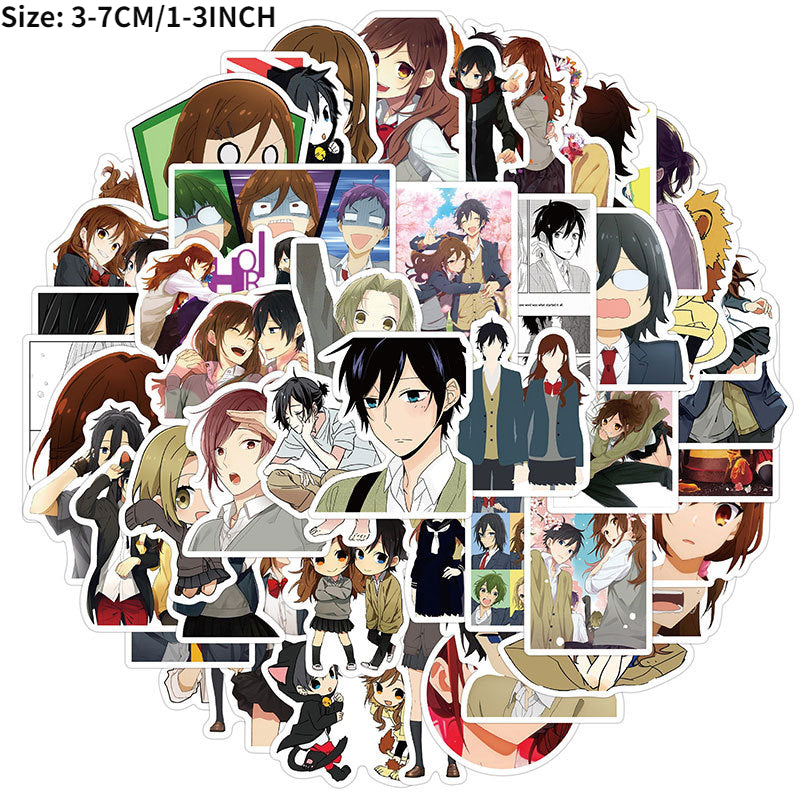 50pcs Anime Cartoon Waterproof Sticker DIY Creative Toys Phone Laptop Car