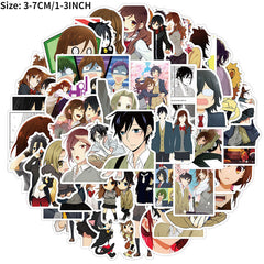 50pcs Anime Cartoon Waterproof Sticker DIY Creative Toys Phone Laptop Car