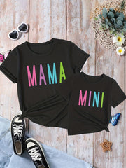 Matching Mama & Mini Tee Set for Family Fun Short Sleeve Tops