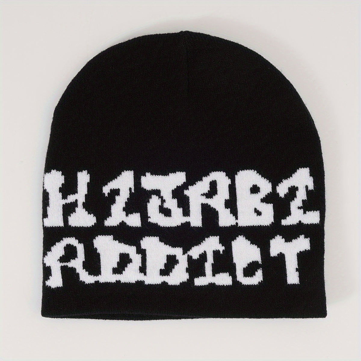 Y2K Hip Hop Letter Jacquard Beanie Warm Knit Hat