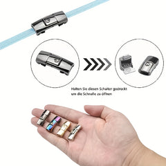 8pcs Shoe Lace Fasteners Without Tie Metal Closure for Sneakers Running Shoes