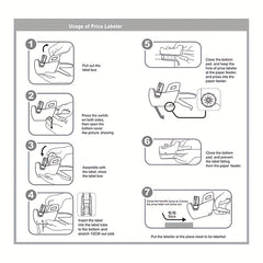 Tag Gun Sticker Labels Ink Pen Refills Label Machine Kit Retail Store
