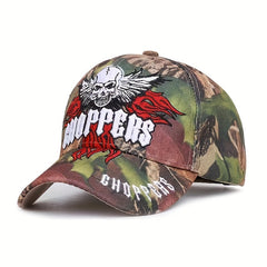 Unisex Skeleton Embroidered Baseball Cap Sunshade Breathable Adjustable