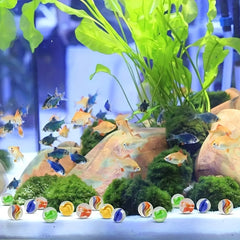 Colorful Glass Marbles Fish Tank Decoration 10pcs