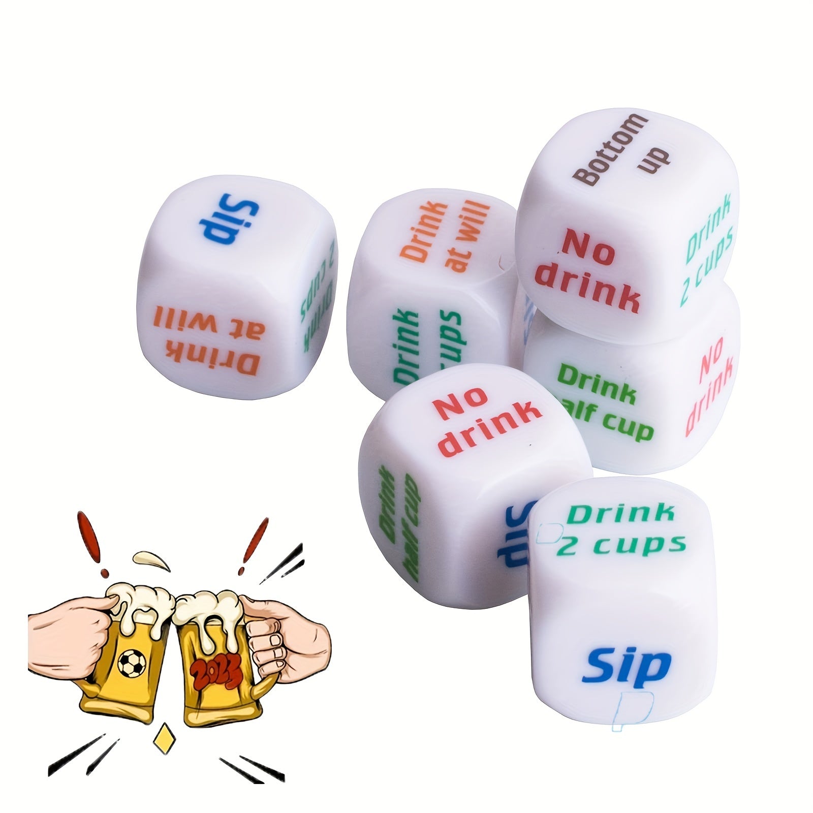 Drinking Dice Game Set for Party, Halloween, Family and Friends Gathering