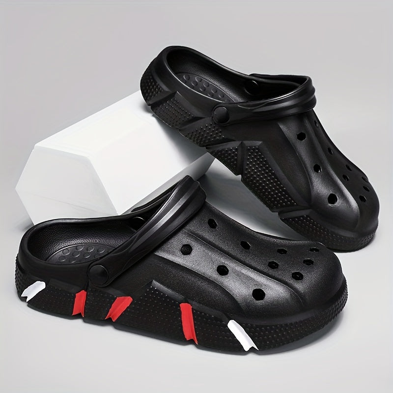 Men's Comfortable Platform Clogs Hollow Out Non Slip Garden Shoes