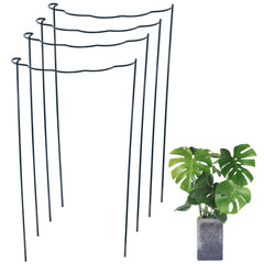 Metal Garden Plant Support Stakes Semi Wavy Outdoor Ring Cage for Tomatoes