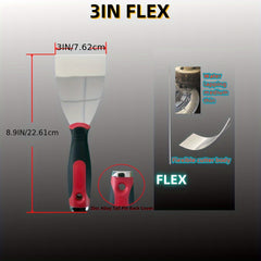 Stainless Steel Putty Scraper Plaster Shovel with Two Handles
