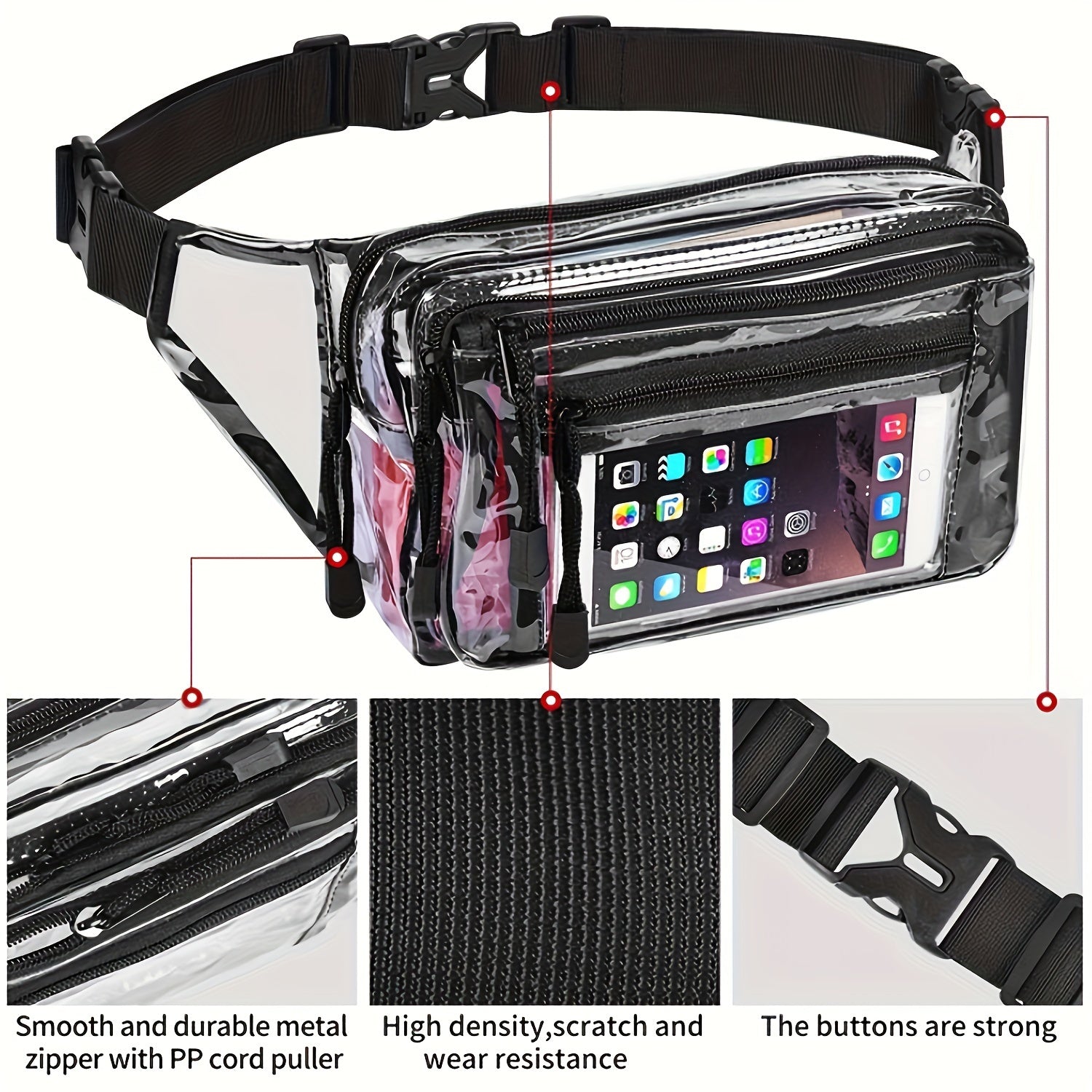 Waterproof PVC Fanny Pack for Sports Travel Beach
