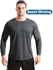 Men's Long Sleeve Mesh Running Shirt Fast Drying Top