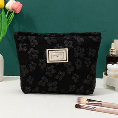 Floral Cosmetic Bag Water Resistant Makeup Organizer & Toiletry Pouch