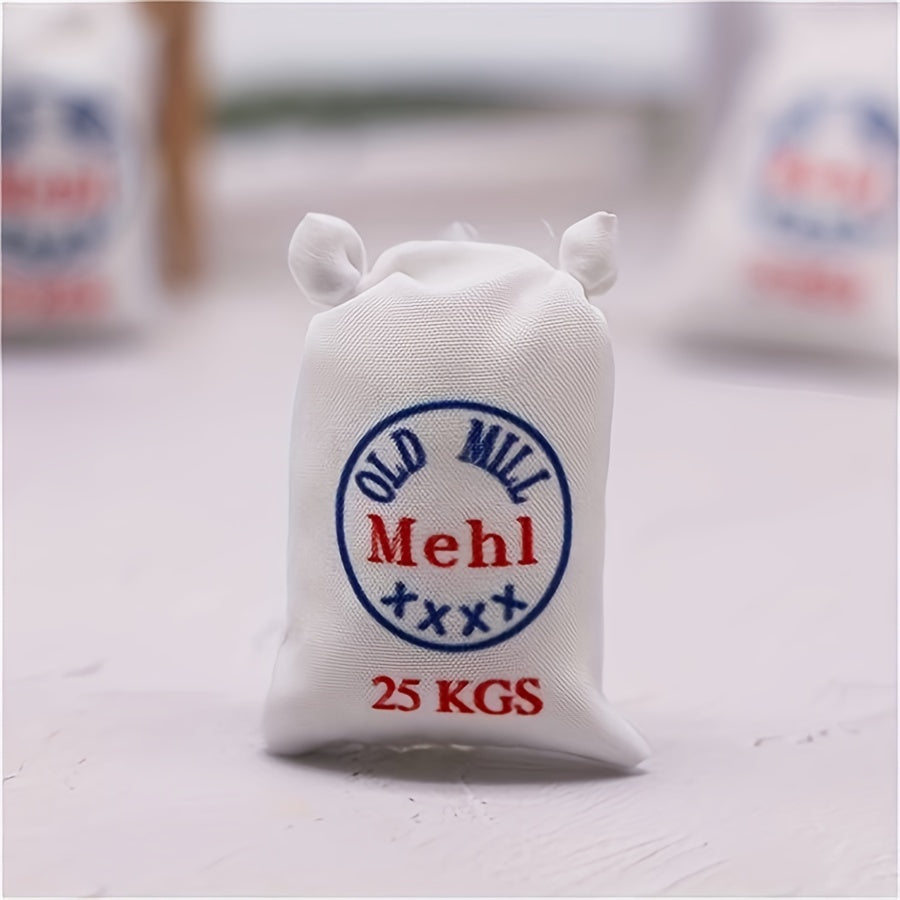 5-Pack Flour Sack Doll House Accessories Textile Kitchen Props