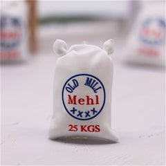 5-Pack Flour Sack Doll House Accessories Textile Kitchen Props