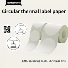 Circular Christmas Gift Label Printing Paper Sticker for P50 D100